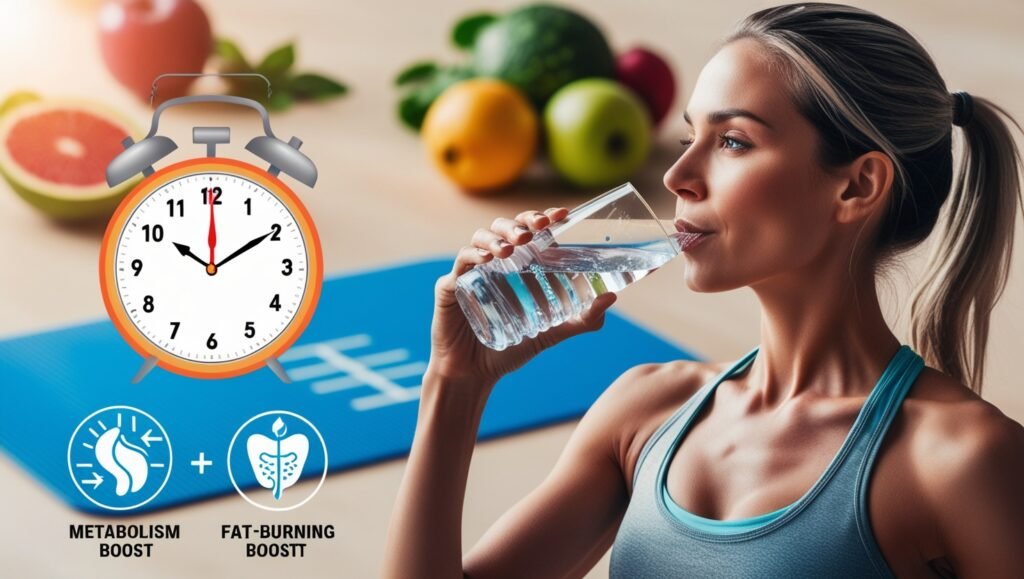 Drinking water first thing in the morning to boost metabolism, support digestion, and improve overall health